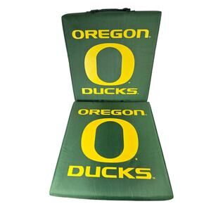 Set 2 Oregon Ducks Stadium Seat Cushions NCAA Football Nylon Game Day Handles